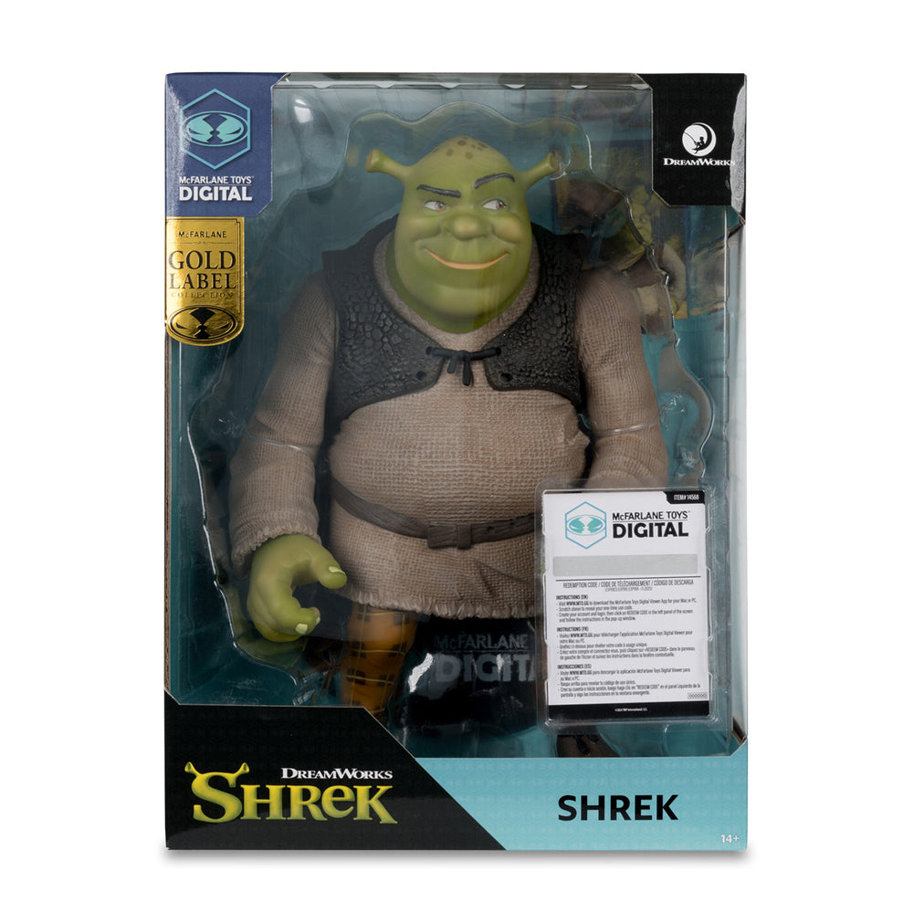 Shrek (Movie Maniacs: Shrek) 12" Posed Figure w/Digital Collectible Exclusive Gold Label