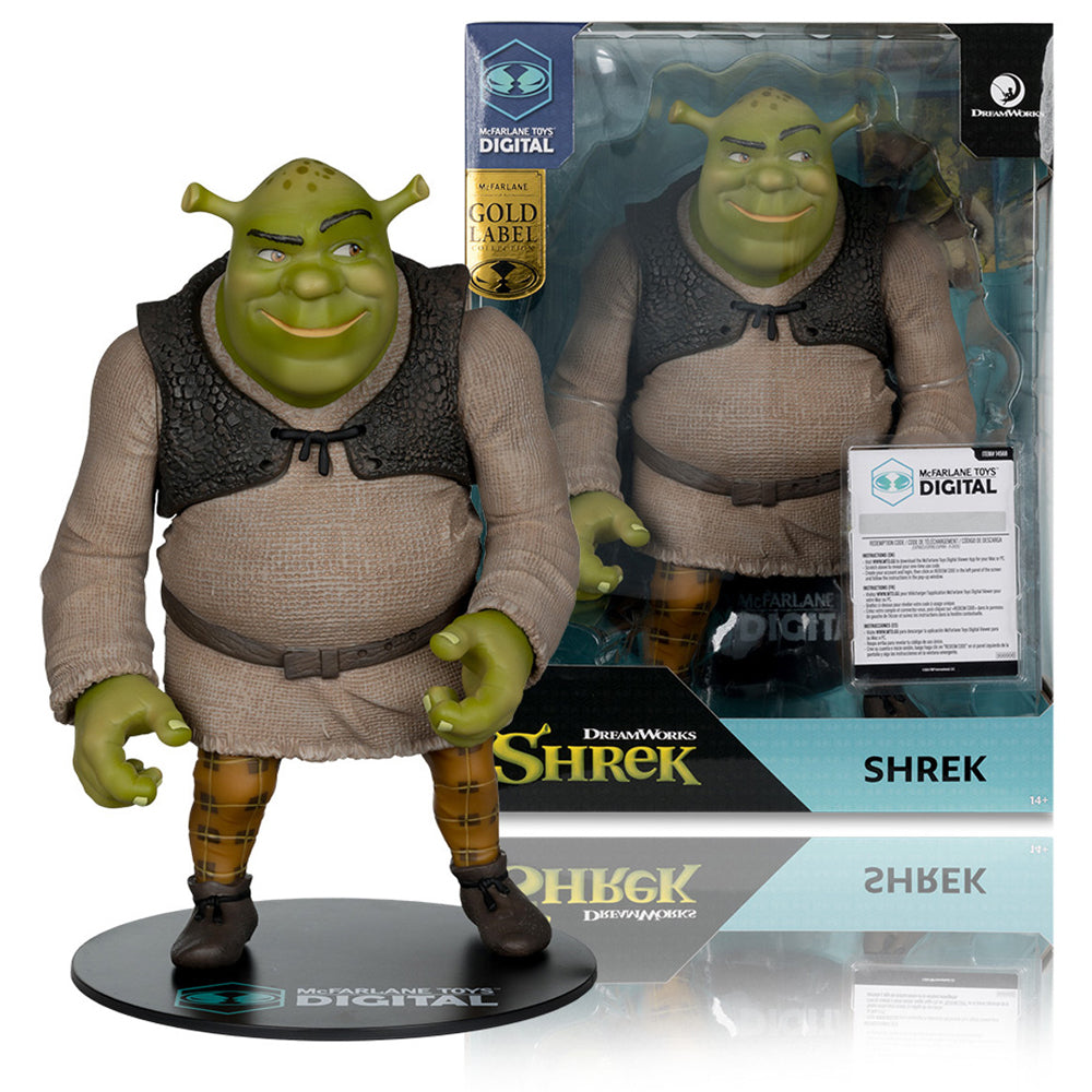Shrek (Movie Maniacs: Shrek) 12" Posed Figure w/Digital Collectible Exclusive Gold Label