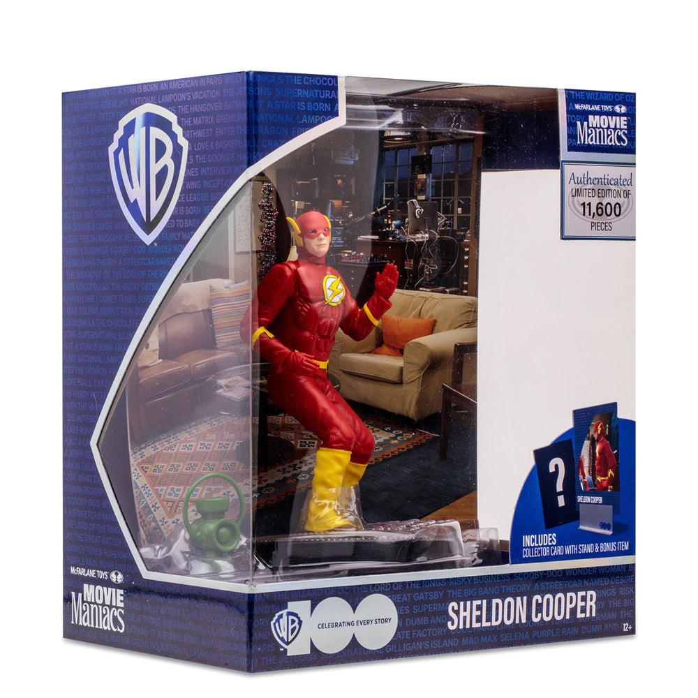 Sheldon Cooper as Flash from The Big Bang Theory (WB 100: Movie Maniacs) 6" Posed Figure