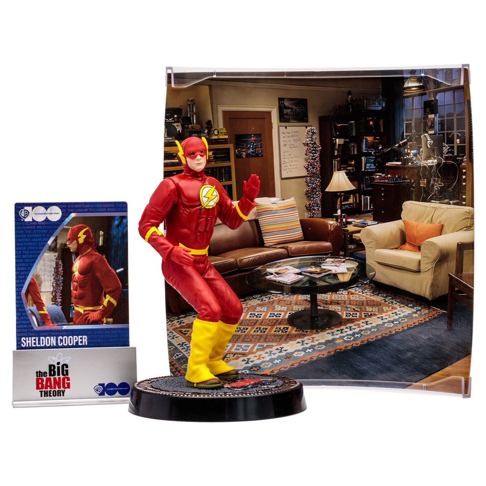 Sheldon Cooper as Flash from The Big Bang Theory (WB 100: Movie Maniacs) 6" Posed Figure