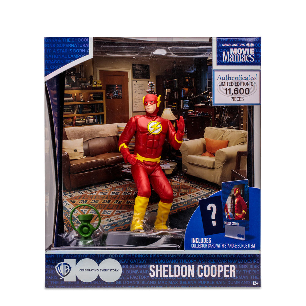 Sheldon Cooper as Flash from The Big Bang Theory (WB 100: Movie Maniacs) 6" Posed Figure