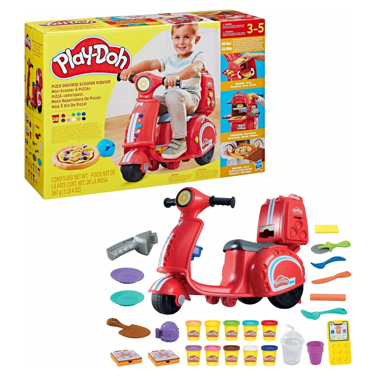 Pizza Delivery Scooter Playset Play-doh Hasbro