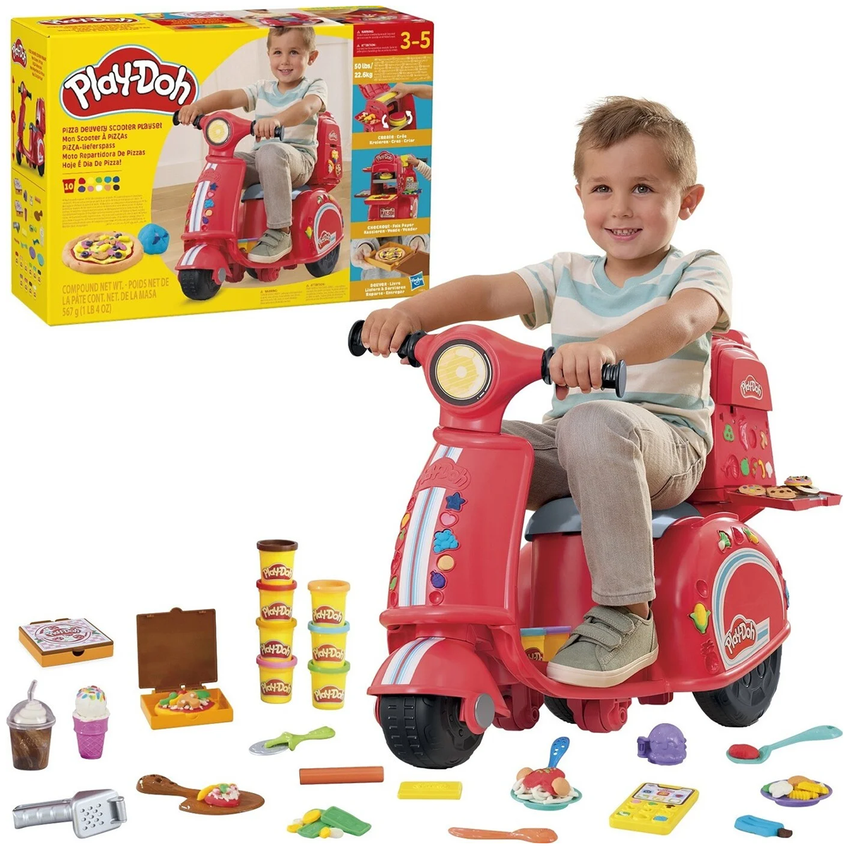 Pizza Delivery Scooter Playset Play-doh Hasbro