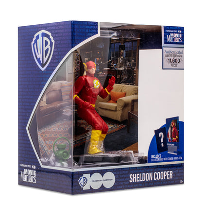 Sheldon Cooper as Flash from The Big Bang Theory (WB 100: Movie Maniacs) 6" Posed Figure