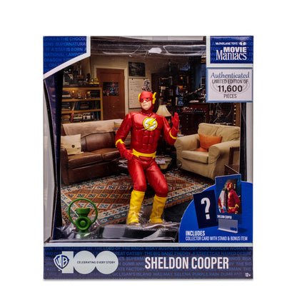 Sheldon Cooper as Flash from The Big Bang Theory (WB 100: Movie Maniacs) 6" Posed Figure
